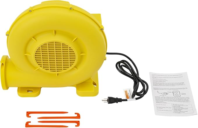 Air Blower Pump Fan 2150Pa Air Blower Jumping Bed Inflator Powerful Inflatable Bounce House Blower for Inflatable Water Slide Bouncy Castle Bounce House Speed 3250RPM 1118CFM Air Volume