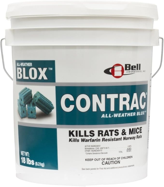 18 LB Contrac Blox Rodent Control Rodenticide Kills Mice &amp Rats