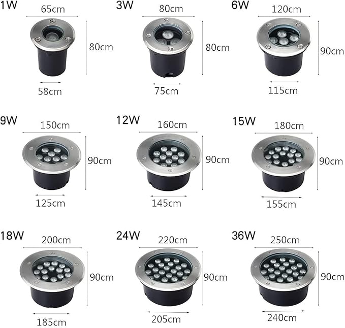 Ground Landscape Lights - LED Outdoor Spotlight Floodlight IP67 Waterproof Recessed Lamp Lighting for Garden Yard Construction(White48w(85-265v))