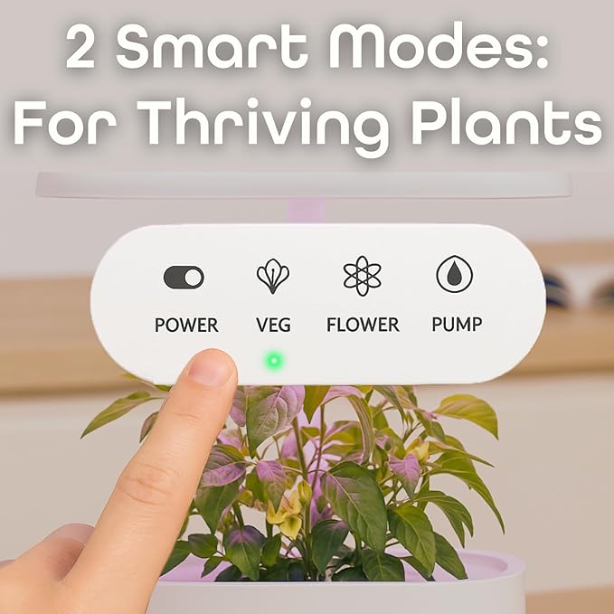 Nouri 5 Pod APP Smart Garden for Home Cooks with Heirloom Basil | Hydroponics Growing System Kit | LED Grow Lights | Indoor Gardening System | Herb Garden Planter Indoor Kit | Gifts for Women &amp Me