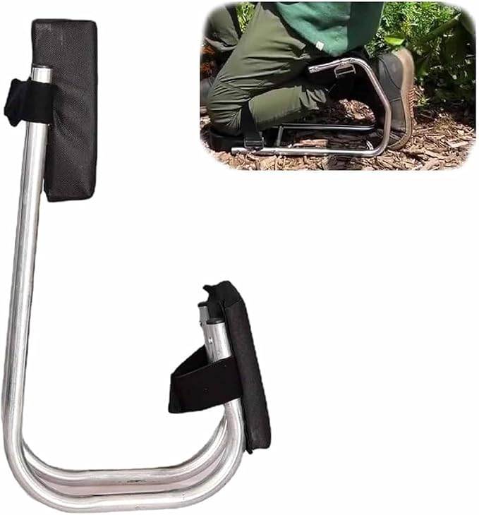 Knee Seat for Gardening Strap on Kneeling Device for Garden Protecting Knees Seat for Farm Work 2024 New Gardening Knee Seat Labor-Saving Tools for Pruning Weeding(Black)