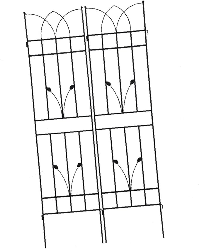 2 Pack Metal Garden Trellis 71 X 17.7 Rustproof Trellis for Climbing Plants Outdoor Flower Support Black
