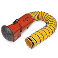 Allegro Industries - 9514-25 36 X 13 58 X 15 1275 cfm 13 hp 120 VAC 3 A Motor Cold Rolled Steel Electric Axial Blower with Canister and 8 X 25' Statically Conductive Duct Orange