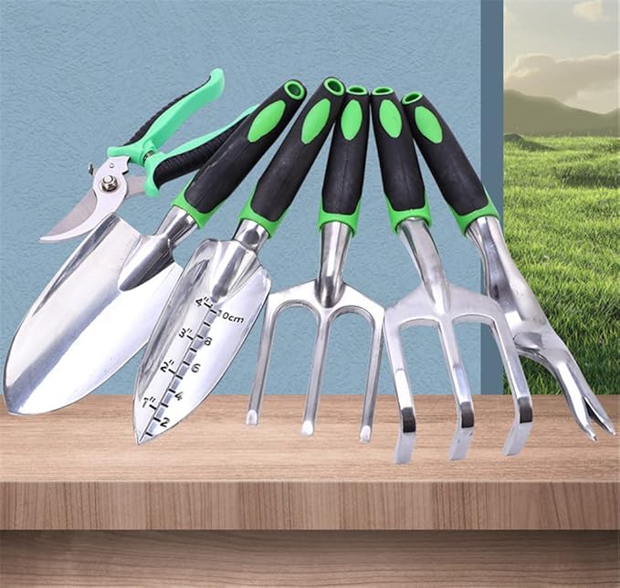 Garden Tool Set 9 Piece Stainless Steel Heavy Duty Gardening Tools with Garden Gloves and Garden Tote Ideal Garden Tool Kit Gift for Women/Men/Parent