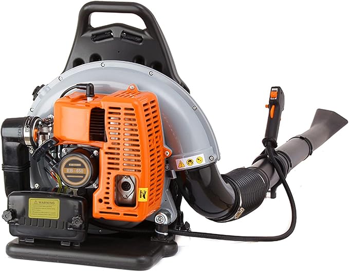Backpack Gas Powered Leaf Blower Commercial 2.7kW 850CFM 63CC 4.3HP 2-Stroke Powerful Lightweight Gasoline Grass Lawn Blower w/Harness Air-Cooled &amp 1.8L Fuel Tank for Yard Lawn Care Snow Removal
