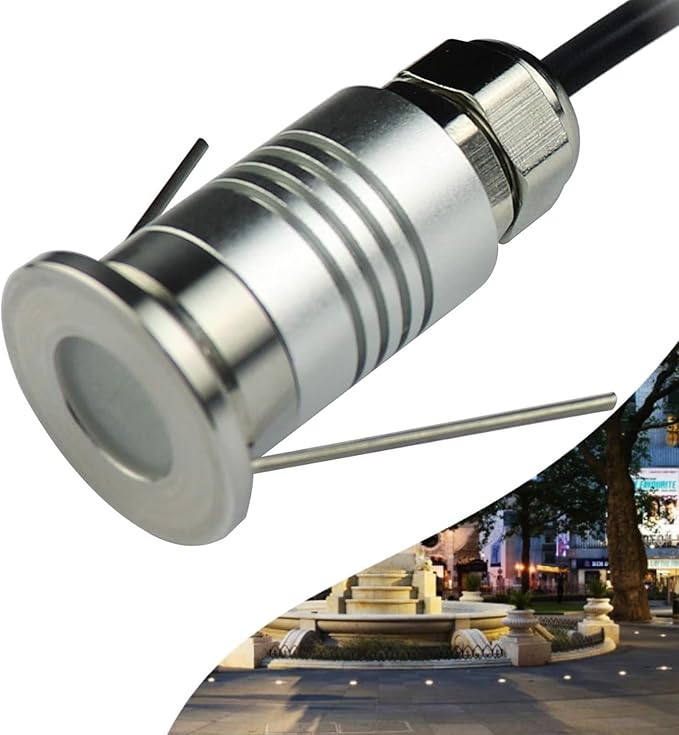 1/10PCS LED Mini In-Ground Well Light - Spotlight Led Beam Light 1W 12V DC 120° LED Beam Angle Spotlight IP67 Waterproof Recessed Outdoor Landscape Lighting(Cool White 6000k1PCS-(DC-12V))