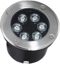 LED Underground Garden Spotlights 85-265V IP67 Waterproof Round Recessed Lighting for Outdoor Use (6W White 12W Red)