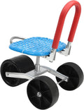 Garden Cart Rolling Stool with Wheels Adjustable Height Rolling Garden Seat with Wheels330lbs Capacity 360° Swivel Gardening Seat for Greenhouses Orchards Farms