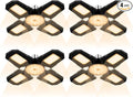 4 Pack 500W Flexible LED Grow Lamps-180 LEDs with E27/E26 Socket Sunlike Full Spectrum 4 Tiltable Panels AC 100-277V Perfect for Indoor Herb Gardens Mini Greenhouses Hydroponic Racks Planting Lights