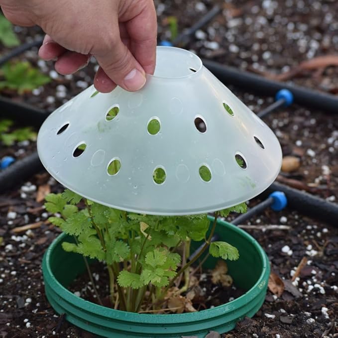 Outdoor Germination and Grow Kit with Greenhouse Domes - Direct Water and nutrients to Roots Protect Seeds and Seedlings 4 Sets Red Made in The USA