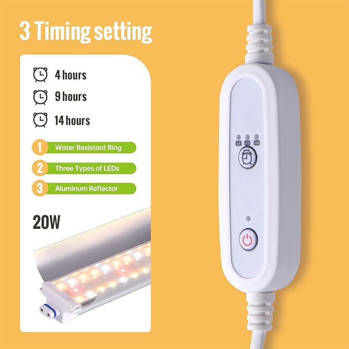 Indoor Greenhouse with Grow Light 4 Tier 1.6FT 80W Full Spectrum Grow Light with Timer Portable Plant Shelves with Waterproof PVC Cover for Seed Starting 26.4L X 19W X 61H