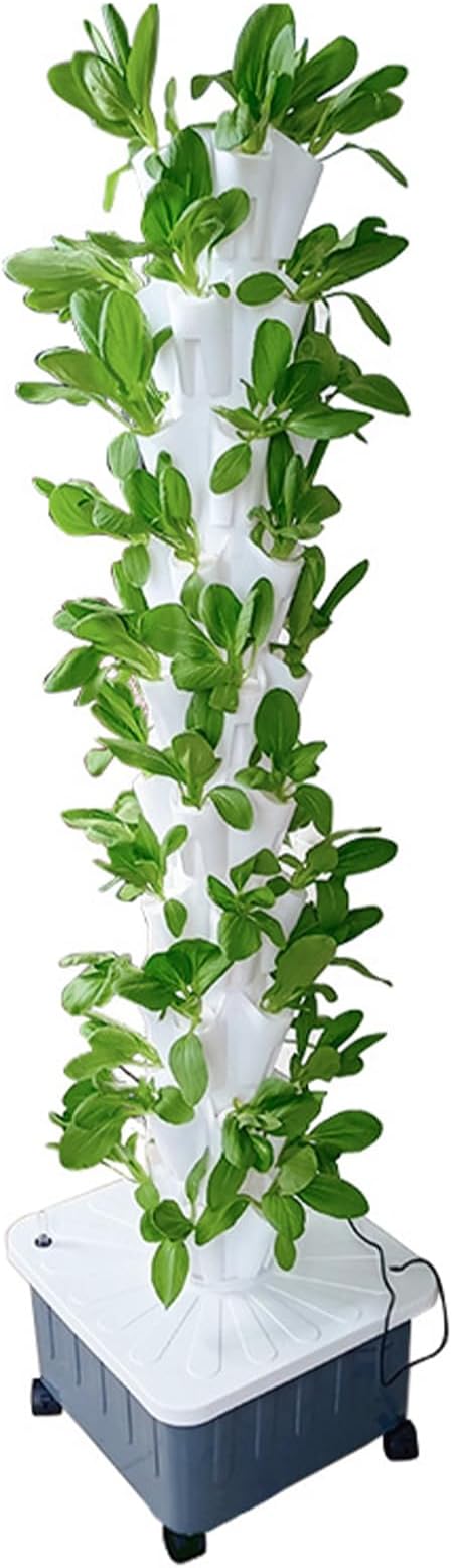 Hydroponics Growing System Tower 8/10/12-Layer Vertical Hydroponic Tower Garden Planter Kit for Balcony Growing Vegetables Herbs and Fruits