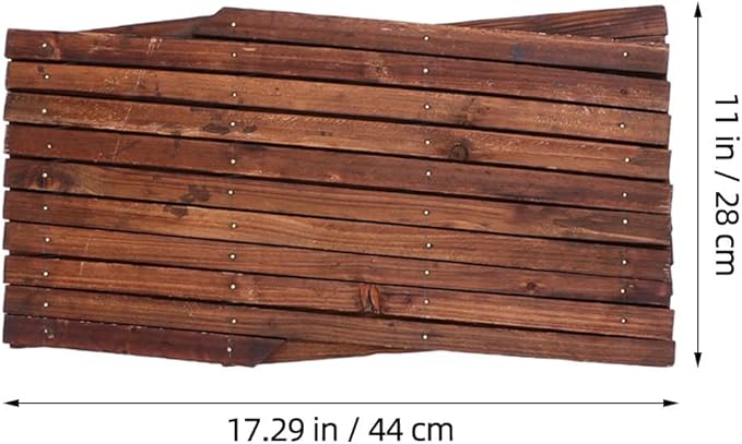 Artibetter Carbonized Anti-Corrosion Wood Climbing Support Trellis for Plants Expandable Vine Frame Bracket 44cm X 28cm 0.7cm Thick Outdoor Garden Patio Plant Climbing Structure