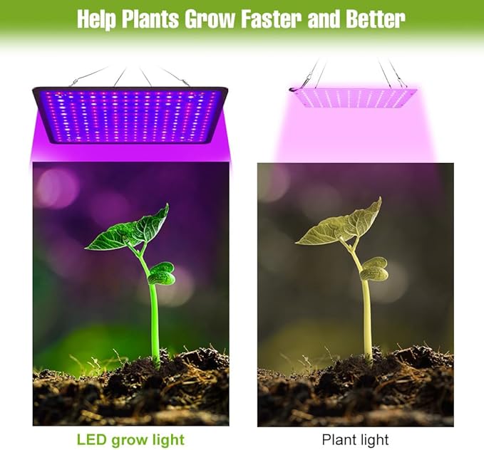2Pack 400W Full Spectrum Plant Lamps 100-277V Indoor Plating Box UV/IR Vegetables Seeds Hydroponics Fill Lightings 110V Greenhouse Tent Sapling Succulent Potted Cultivation Lighting with Hanging Hook