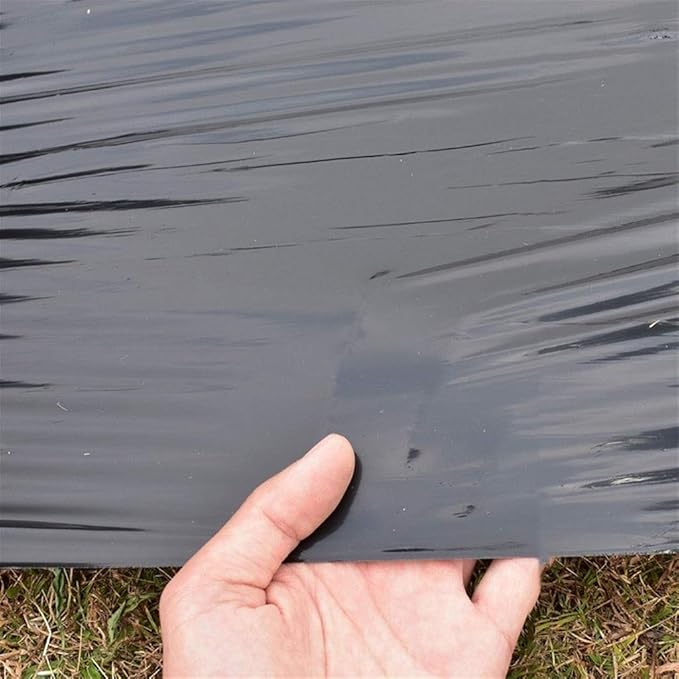 20m Agriculture Black Weed Control Film 0.6~2m Thick 0.008mm Greenhouses Vegetable Planting Plastic Mulching Film1pcs (Size : Width 1.2m)