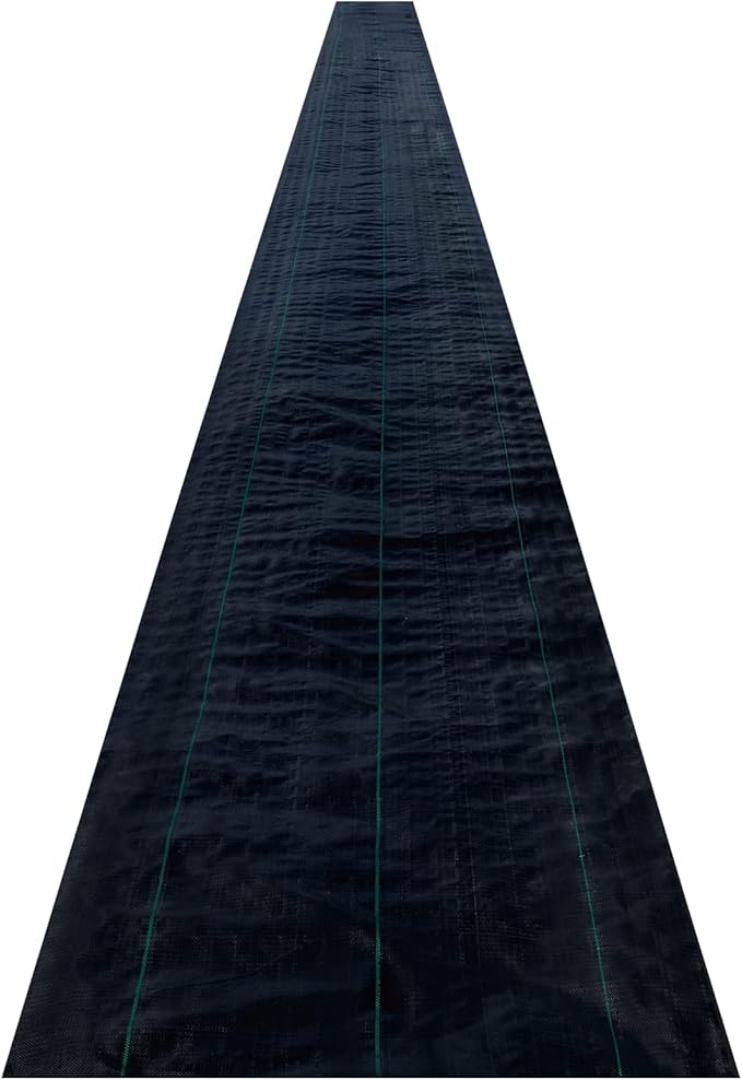Happybuy 6FTx300FT Premium Weed Barrier Landscape Fabric Heavy Duty 3OZ Woven Weed Control Fabric Good Permeability for Weed Block Gardening Mat Driveway Fabric Landscaping Fabric Ground Cover