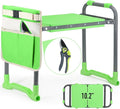 Garden Kneeler and Seat Heavy Duty with 10.2” Wider Soft Pad Portable Folding Stool for Gardening with Extra Hand Pruner Sturdy Garden Kneeling Bench for Senior Help Stand Green