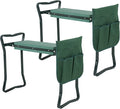 LEMY Garden Kneeler Seat Set of 2 Multiuse Portable Garden Bench Garden Stools Foldable Stool with Tool Bag Pouch EVA Foam Pad