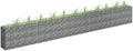 Gabion Raised Bed Galvanized Steel 177.2x11.8x23.6 Raised Garden Bed Garden Planter for Flowers and Vegetables Elevated Planter Box for Patio Outdoor Gardening