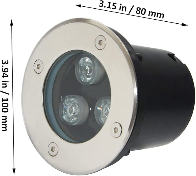 4PCS Led Landscape Lights - Outdoor Recessed Spotlight 3W IP67 Water Proof Outdoor LED Buried Light Recessed In Ground Pathway Lights Floor Lamp for Bridge Garden Landscape