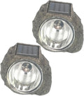 ARTIBETTER 2pcs Led Solar Power Spotlight for Outdoor Garden Decor Stone Shape Lawn Lamp High Brightness and Energy-Saving