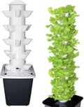 2025 Hydroponic Tower Vertical Garden Planter Tower Hydroponics Growing System Kit with Water Pump Timer Smart Watering Food Grade for Herbs Fruits and Vegetables