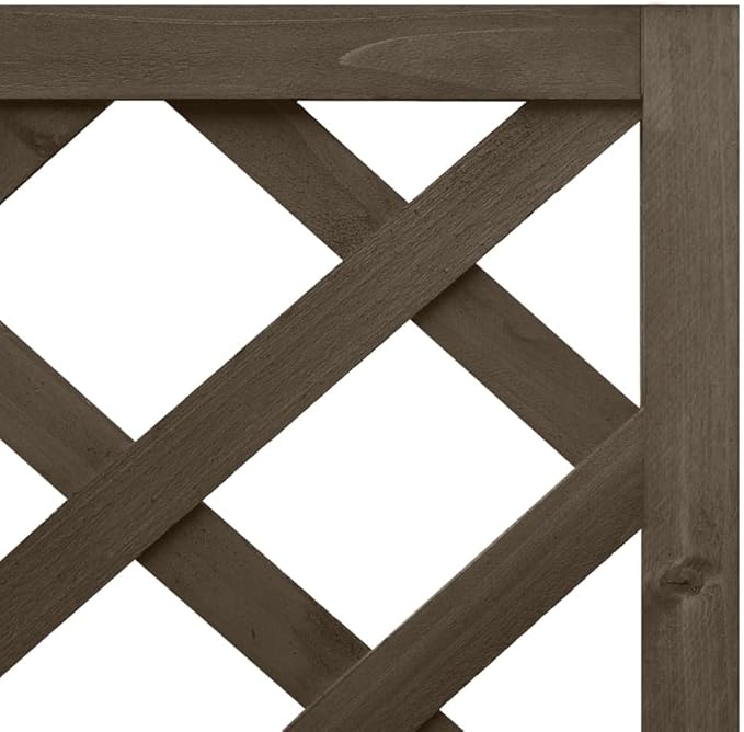 Decorative Garden Raised Bed Vegetable Planting pots Corner Trellis Planter Gray 15.7x15.7x59 Solid Fir Wood for Growing Outdoor Plants Vegetables