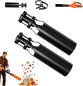 2 Pack Leaf Blower Air Booster Universal High-Speed Cyclone Nozzle Attachment for 2-4 Inch Blowers – for Lawn Patio Driveway Gutter Cleaning（Black）