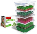 2026 Upgraded 4-Tier Stackable Seed Sprouter with Air Holes &amp Easy Sink-Draining Spout Tray – Soil-Free Sprouting System for Broccoli Alfalfa &amp Bean Sprouts.