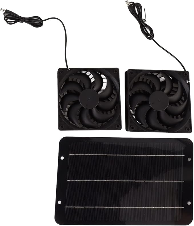 Solar Powered Fan Kits Solar Fan for Chicken Coop Greenhouse Dog House Shed Exhaust Cooling Ventilation