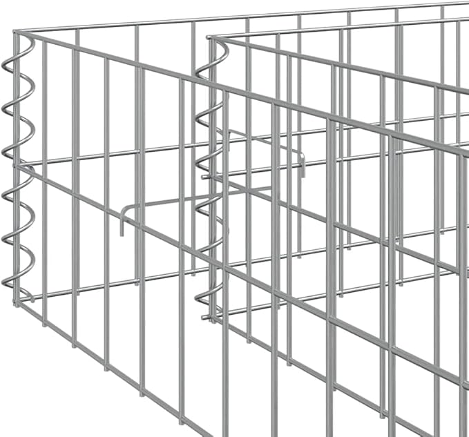 Galvanized Steel Raised Garden Bed Large 118.1 x 39.4 x 7.9 in Silver Weathered Outdoor Planter Box for Vegetables Flowers Herbs Patio Backyard