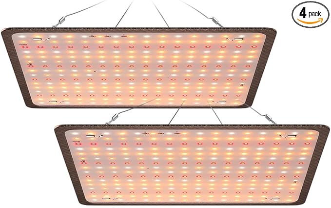 2Pack 500W Plant Grow Light 110V Full Spectrum Vegetable Planting Lights AC100-277V Hydroponic Seeds Fill Lamp UV/IR Greenhouse Tent Flowers Moss Succulent Fruits Bonsai Potting Cultivation Lighting