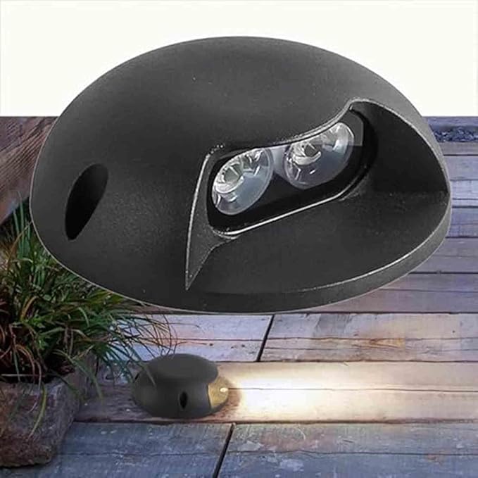 Underground Light LED - IP65 Outdoor Waterproof Spotlight 1 Sides Glow Deck Lights 24V LED Garden Buried Lamp for Patio Pathway Lawn Steps Landscape Lights(Warm White Light3W-24V)