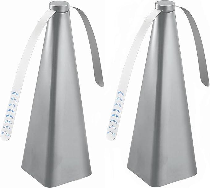 Treva Bug Fan Fly Deterrent with Holographic Blades to Clear Bugs Mosquitoes and Flies Battery Powered Fly Fan Silver (2 Pack)