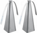 Treva Bug Fan Fly Deterrent with Holographic Blades to Clear Bugs Mosquitoes and Flies Battery Powered Fly Fan Silver (2 Pack)