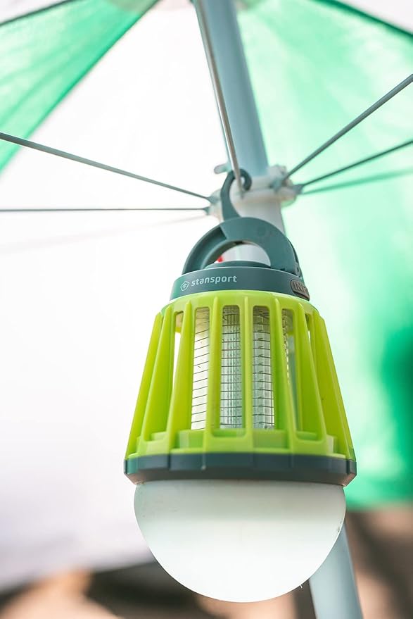 Stansport Insect Zapper &amp Lantern Combo – 180 Lumen LED Camping Light with 3 Brightness Settings – USB Rechargeable Bug Zapper with 500V Electric Grid – Portable Outdoor Lantern for Tents &amp Pa