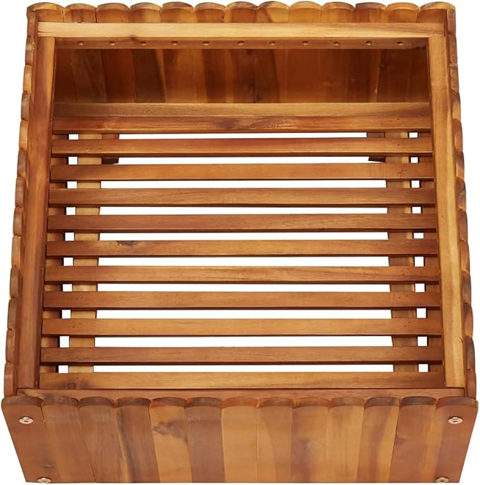 SKM Garden Raised Bed 50x50x25 cm Solid Acacia Wood (Weight-7KG)