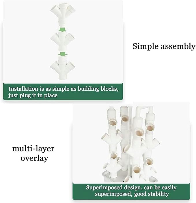 Indoor Hydroponic Growing System Freestanding Planting Tower SetPlant Vertical Hydroponics Hydroponic Planter for Herb VegetableB