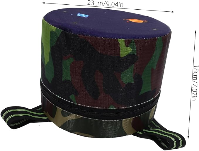 Happyyami Leather Mound Camping Stool Portable Outdoor Stool for Gardening and Farming Work