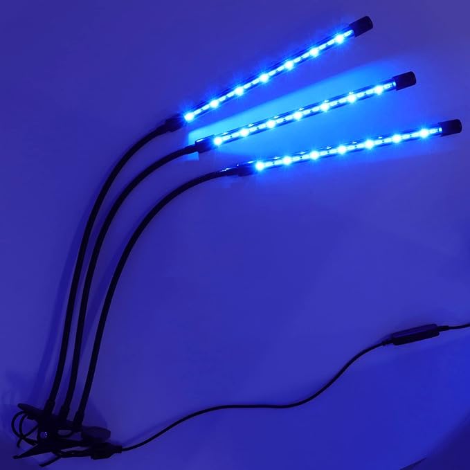Grow Lights for Indoor PlantsPlant Grow Light Red Blue Timing Adjustable Angle Bright USB Powered 3 Head LED Grow Lights for Gardening Potting Plant Grow Light Plant Light Plant Light for Indo