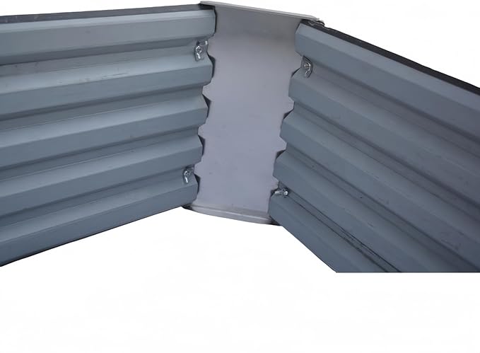 2.5ft x 2.5ft Galvanized Raised Garden Bed Horticultural Planting Box Metal Planter Boxes Outdoor Suitable for Plants Flowers Vegetables Herbs Fruits Dark Grey