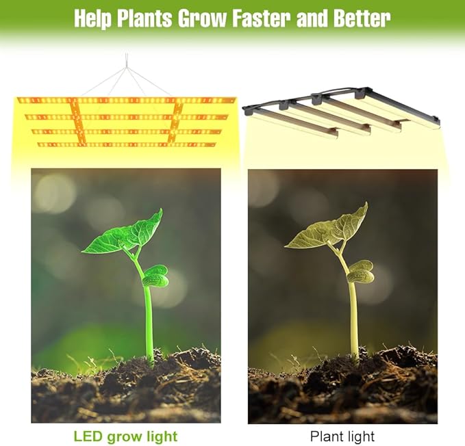 200Watts Full Spectrum Grow Lamp 110V LED Plant Light Sunlight Greenhouse Tent Fill Lighting UV IR Plants Panel Lamps 100-277V Red Bule Cactus Bonsai bryophyte Hydroponics Growth Box with Hook US Plug