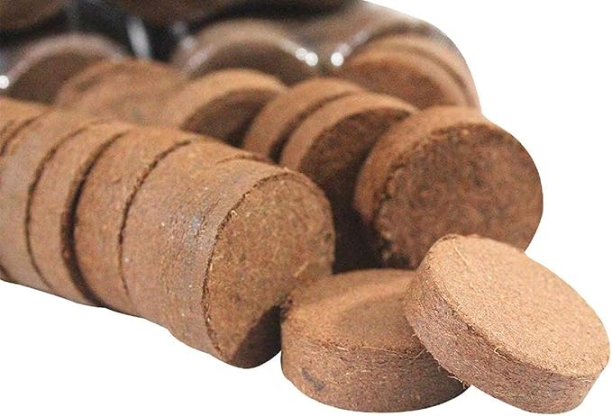 Envelor Coco Coir Seed Starting Pellets 0.8 Inches Dia - 180 Pack Soil Mix for Seed Starter Kits Nursery Pots and Seed Trays Compressed Coconut Fiber Pellets Indoor Plants Potting Soil Coco Discs