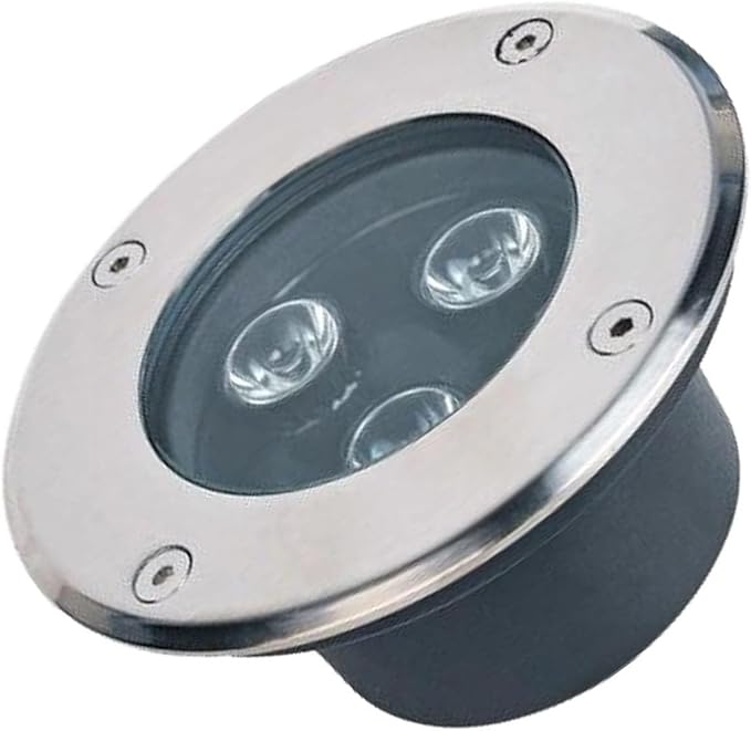 Outdoor Buried LED Landscape Lights - IP67 Waterproof Anti-Rust Aluminum Ground Lights for Deck Driveway and Courtyard Lighting