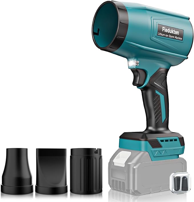 Cordless Leaf Blower Compatible with Makita 18V Battery (Tool Only) 800000 RPM Brushless Turbo Jet Blower up to 60m/s Airflow Lightweight 1.5 lbs Handheld Dust Cleaner for Patio Lawn &amp Garage