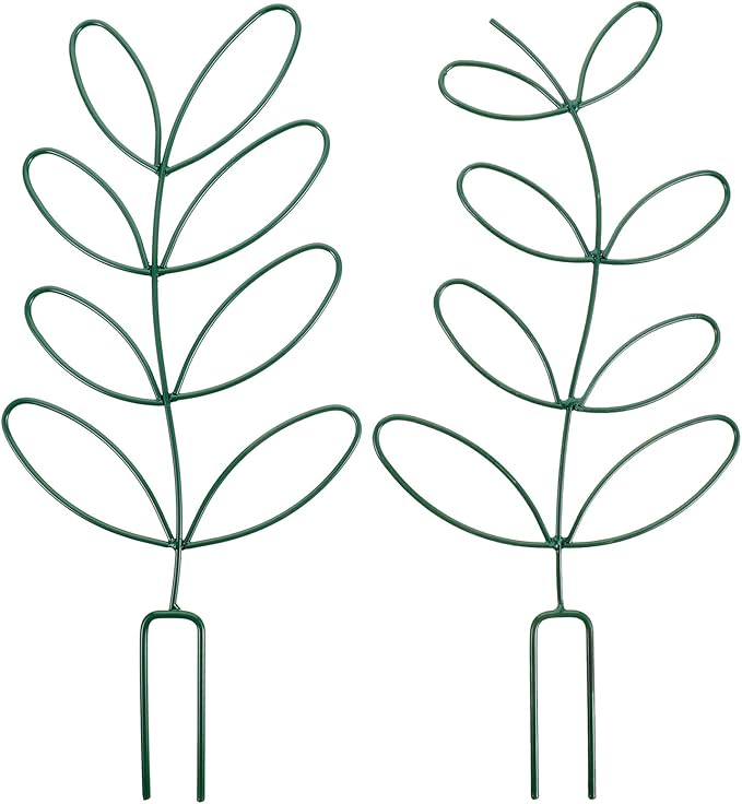 2pcs Green Plant Climbing Support Frame Indoor Trellis for Potted Plants Garden Tomatoes Climbing Stand Iron Frame