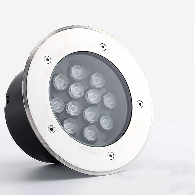 AC85-265V LED Outdoor Spotlight Floodlight - Ground Landscape Lights IP67 Waterproof Recessed Lamp Lighting for Garden Yard Construction Buried Lights(Warm White48w(85-265v))