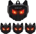 MAGIC CAT Solar Animal Repellent Wild Animal Predator Red Eyes LED Blinking Lights Waterproof Nocturnal Animal Repeller to Keep Skunk Deer Coyote Raccoon Away from Garden Yard Farm Chicken Coop