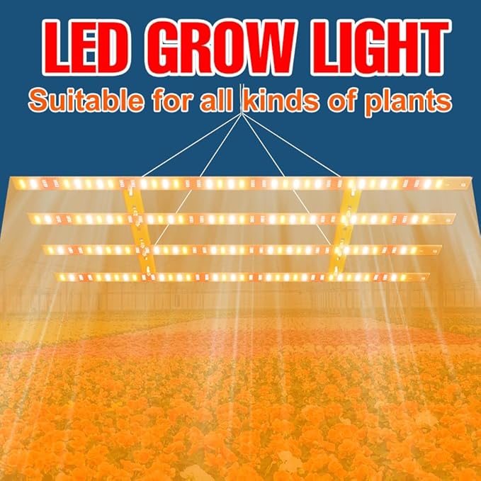 200W Compact Sun-Replicating LED Plant Light with 156 Long-Lifespan Energy-Saving Lamp Beads UV&ampIR Integrated100-277V Wide Voltage US Plug for Desktop PlantingSucculents Seedlings&amp Mini Hyd