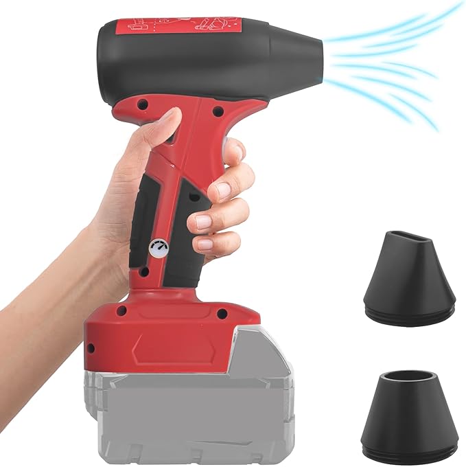 Mini Jet Blower Portable Violent Turbo Fan for Milwaukee 18V M18 Battery 4-Speed Wireless High Speed Handheld Fan for Computer Key Board CleaningHair DryingCampingOutdoorsCar (No Battery)